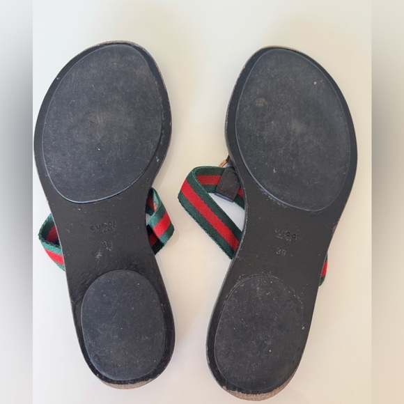Gucci Interlocking GG Thong Sandals EU 39 US 9’Black Monogram Flat Flip Flop - Picture 5 of 8